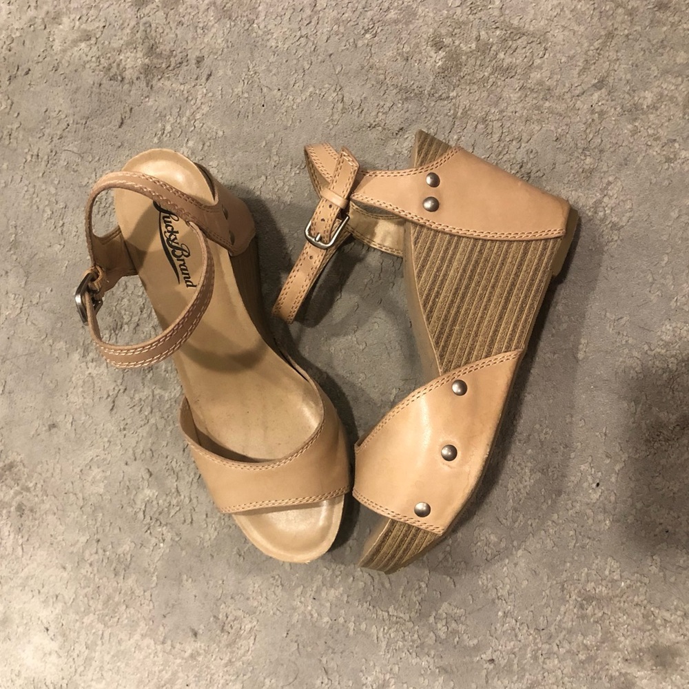 LUCKY BRAND leather wedges